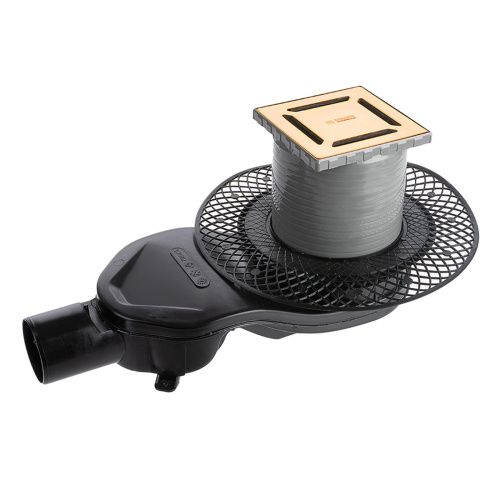 Душевой трап Berges PLATZ Norma 092158 10х10 золото