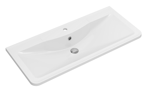 Раковина мебельная из искусственного камня Florentina Аллегро 100 10.020.01000.001 100х50 накладная цвет белый 1 отверстие под смеситель