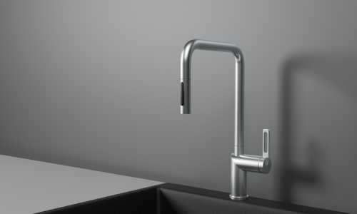 Смеситель для кухни Granula 8173, НЕРЖ на мойку нержавеющая сталь