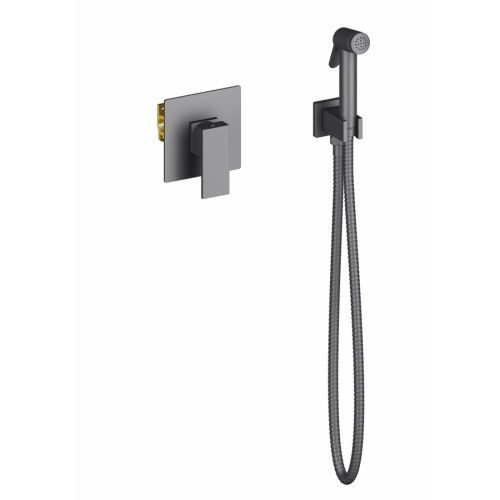 Смеситель с гигиеническим душем Timo Selene 2089/03SM встраиваемый в стену черный