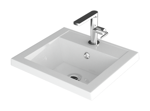 Раковина мебельная из искусственного камня Misty Алиса 40 4627173210287 40х40 накладная цвет белый