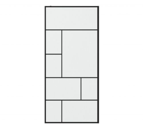 Душевая перегородка Bravat Blackline BG090.6414B 90х195 стекло прозрачное профиль черный