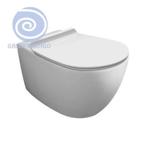 Чаша унитаза подвесная Simas Vignoni VI18VERT bi цвет белый без сиденья безободковая смыв торнадо