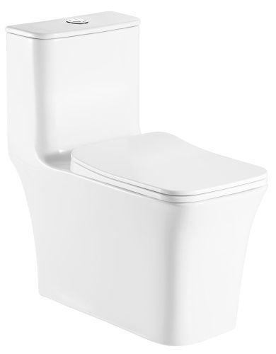 Унитаз напольный с бачком Azario GRESSA AZ-1111-G белый с сиденьем микролифт безободковый каскадный смыв