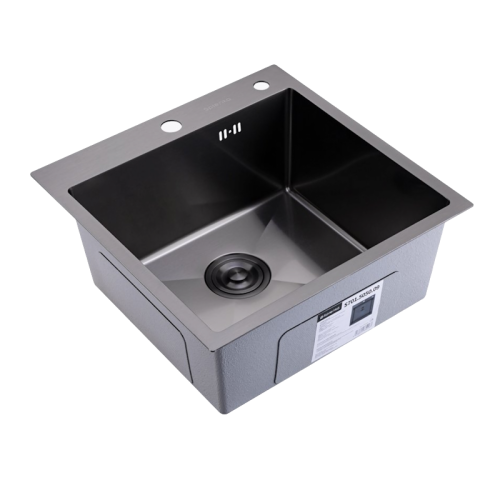 Кухонная мойка Splenka S701.5050.09 50х50 цвет серый поверхность матовая