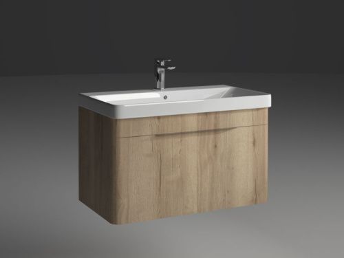 Тумба под раковину IBX Round R450801C/CAPUCHINOG 80х40 подвесная цвет коричневый