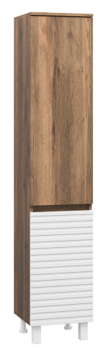 Шкаф-пенал Brevita Dakota DAK-050350-19/01П 40х170 подвесной цвет белый/коричневый