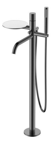 Смеситель Boheme Stick 129-GM напольный вороненая сталь