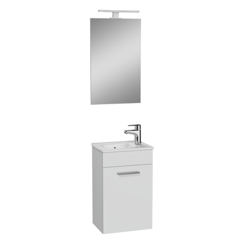 Комплект мебели: тумба с раковиной + зеркало Vitra Mia 75022 40х40 подвесной цвет белый