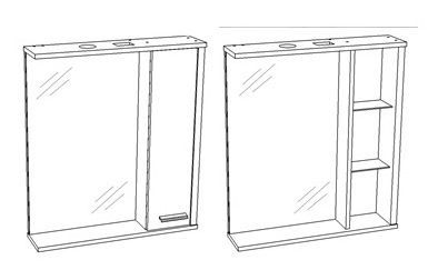 Зеркало-шкаф Corozo Лорена SD-00000297 80х70 подвесной цвет белый/бежевый - фото 4