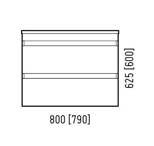 Тумба под раковину Corozo Алабама SD-00000569 80х40 подвесная цвет белый - фото 5