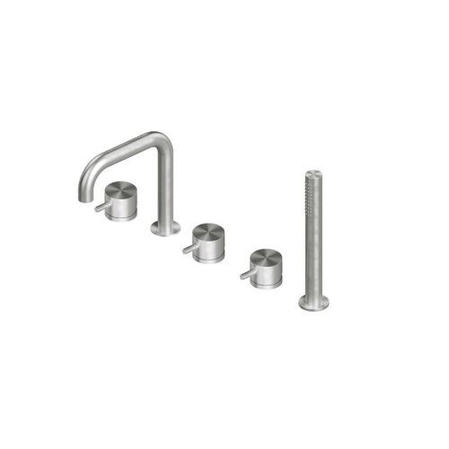 Смеситель QuadroDesign Source 12 95 AS на борт ванны нержавеющая сталь