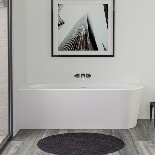 Ванна из искусственного камня Knief Wall 0100-277-R уценка - переход цвета на бортике 180х80 отдельностоящая круглая