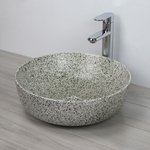 Раковина из сантехнического фарфора Melana A428-CV14-803 40х40 накладная цвет многоцветный без отверстий под смеситель