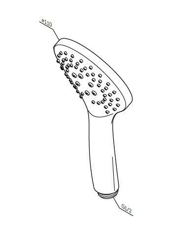 Душевая лейка Am.Pm Gem F0290064 цвет хром - фото 4