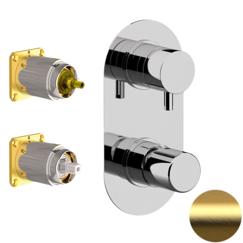 Смеситель для душа Daniel Trilogy TG612D2KBDP встраиваемый в стену золото