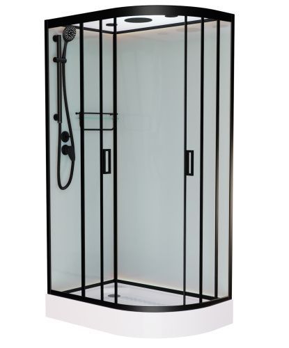 Душевая кабина Frank 814814 100х80 асимметричная с крышей ориентация левая