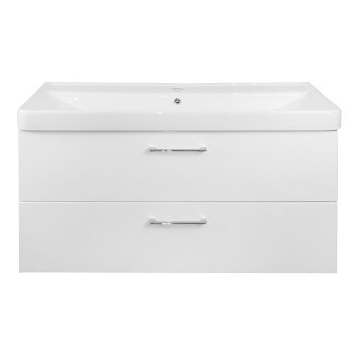 Тумба с раковиной Azario Ника CS00089923 100х50 подвесная цвет белый
