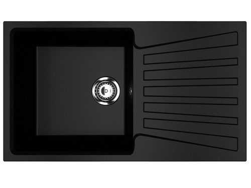 Кухонная мойка Ulgran Classic U-703-344 85х50 цвет черный