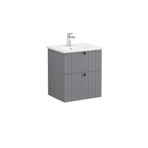 Тумба с раковиной Vitra Root Groove 69417 60х50 подвесная цвет серый