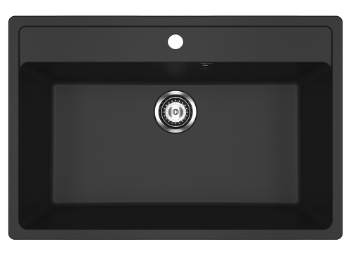 Кухонная мойка Ulgran Classic U-600-344 75х50 цвет черный