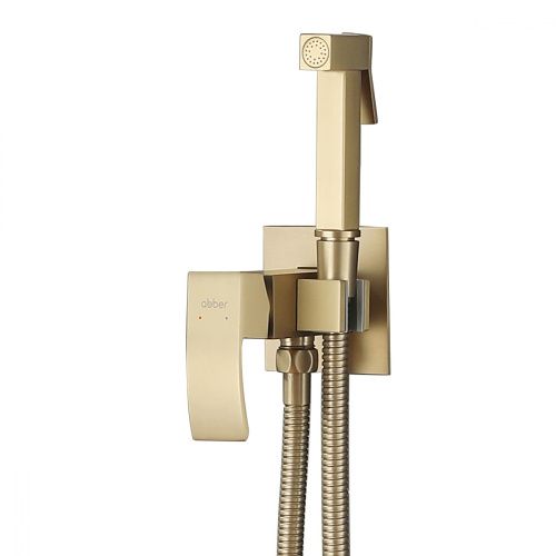 Гигиенический душ со смесителем Abber Wasserfall AF8625G золото