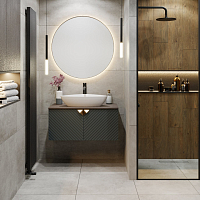 Тумба под раковину Runo Андорра 00-00002016 90х50 подвесная цвет серый - фото 3