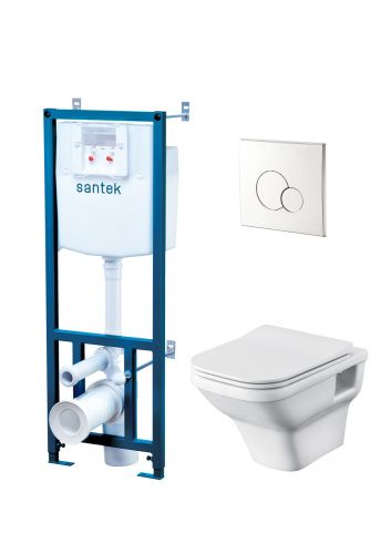 Комплект унитаз с инталляцией и клавишей смыва Santek Лайн 1WH501729