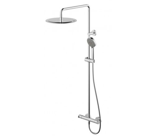 Душевая стойка Bravat Waterfall F939114C-A5-RUS настенная цвет хром с термостатом