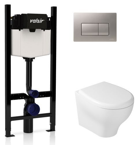 Комплект унитаз с инсталляцией и клавишей смыва Valsir KIT VSCrM 7212 Slim P1