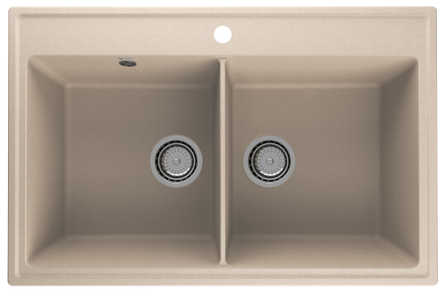 Кухонная мойка Ulgran Quartz Ruma 780-03 80х50 цвет бежевый поверхность матовая