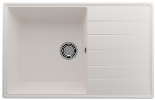 Кухонная мойка Ulgran Quartz Prima 780-01 80х50 цвет белый поверхность матовая