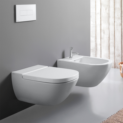 Чаша унитаза подвесная Globo Stockholm LAS03.BI цвет белый без сиденья смыв торнадо