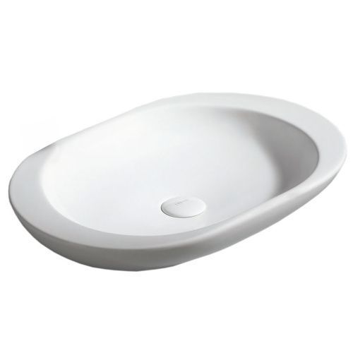 Раковина из сантехнического фаянса Azario AZ-4542 60х40 накладная цвет белый