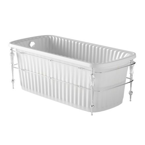 Ванна из искусственного камня Migliore OLIVIA CONSOLE 24327 175х80 отдельностоящая прямоугольная с ножками