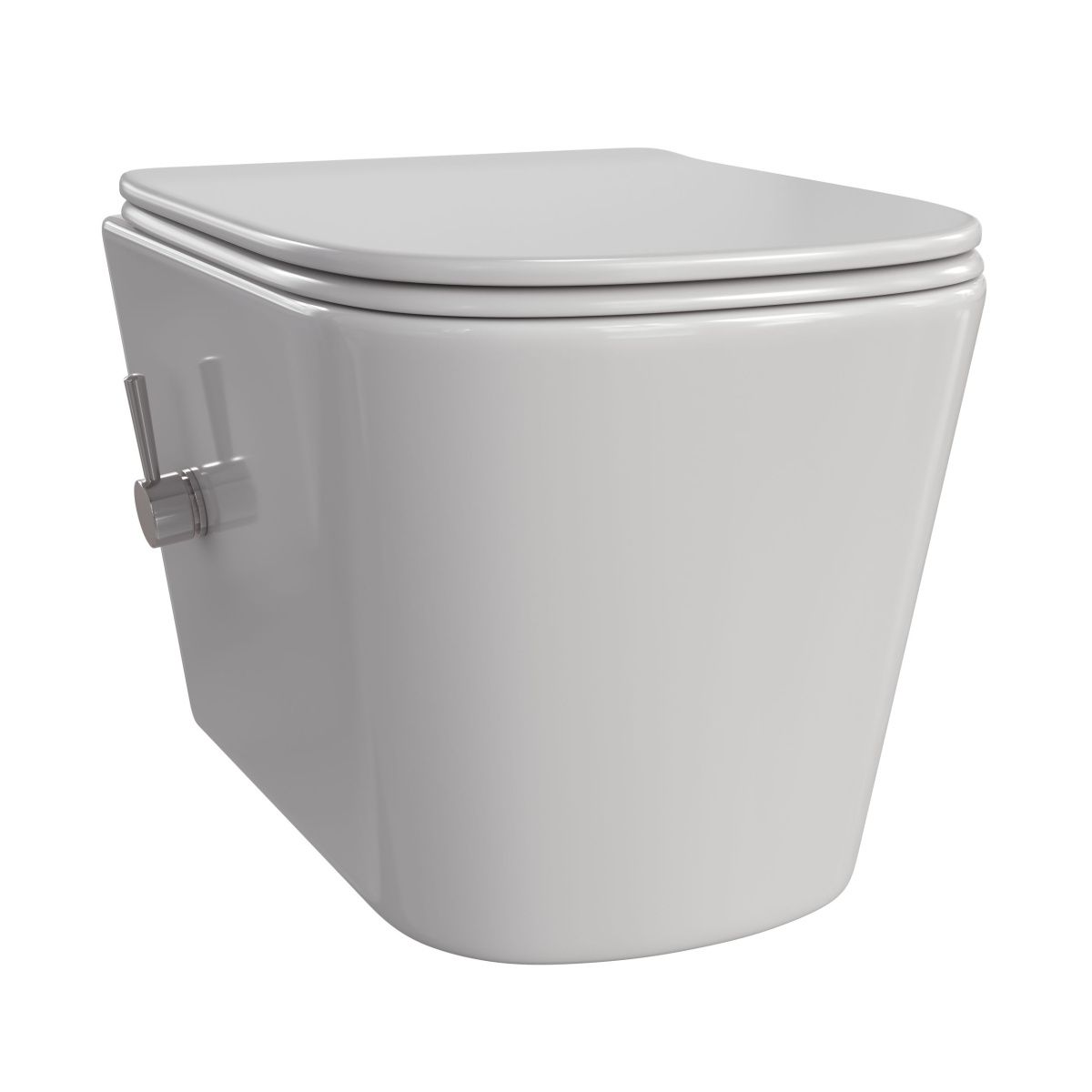 Унитаз подвесной Taliente Correto CR25200+SMcromo белый с сиденьем микролифт безободковый душевой смыв