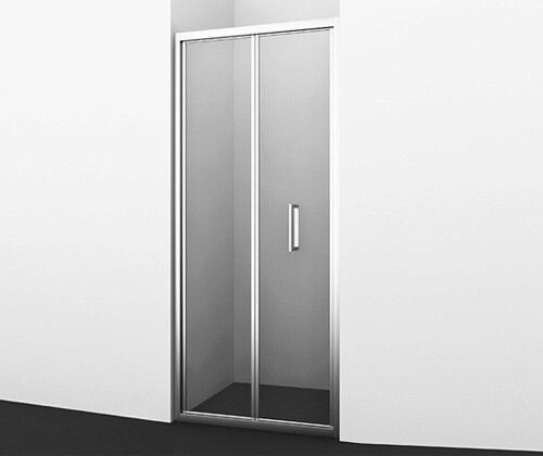 Душевая дверь Wasserkraft Weser 78F 78F12 100х200 стекло прозрачное профиль хром