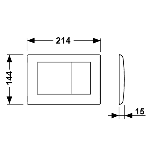 Клавиша смыва механическая Tece TECEplanus 9240322 цвет белый - фото 2