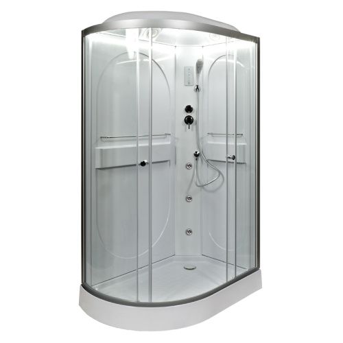 Душевая кабина AvaCan L602RLED+GM 120х80 асимметричная с крышей ориентация правая