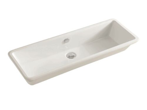 Раковина керамическая Artceram Gea GEL002 01 00 90х30 встраиваемая цвет белый без отверстий под смеситель