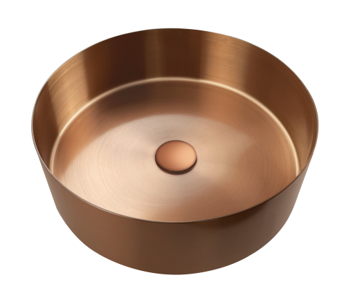 Раковина из нержавеющей стали AltroBagno Luna AltroBagnoLuna001003RaSp 40х40 накладная цвет медь