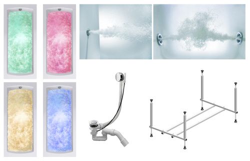 Ванна акриловая гидромассажная Timo RITTA RITTA1880-KT18-SPV1505-T-CM-T-BM-T-CT 180х80 пристенная прямоугольная с каркасом