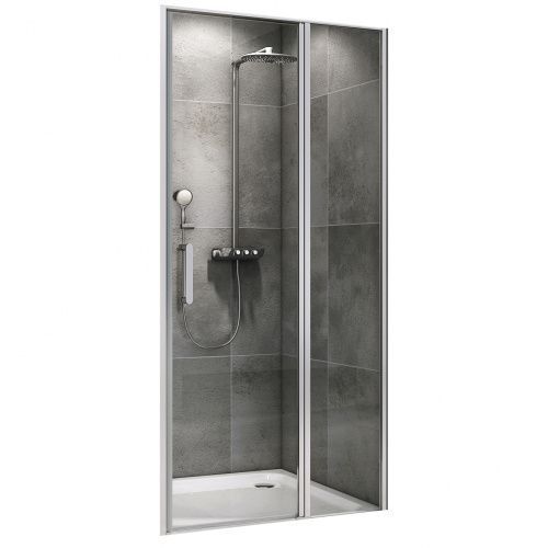 Душевая дверь Abber Sonnenstrand AG04140S 140х195 стекло прозрачное профиль хром