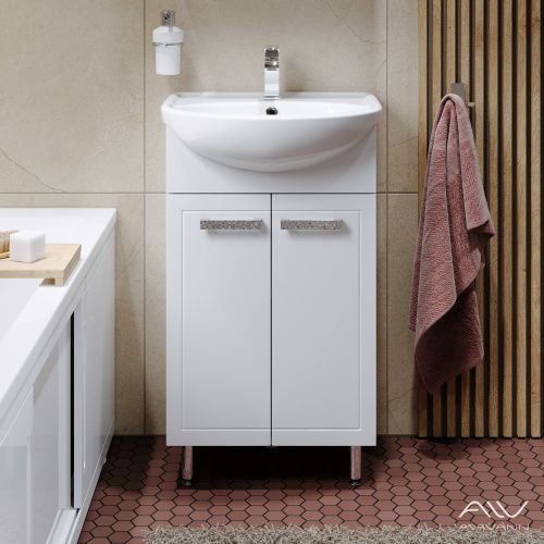 Тумба с раковиной Alavann Vittoria ALV1012000 50х40 напольная цвет белый