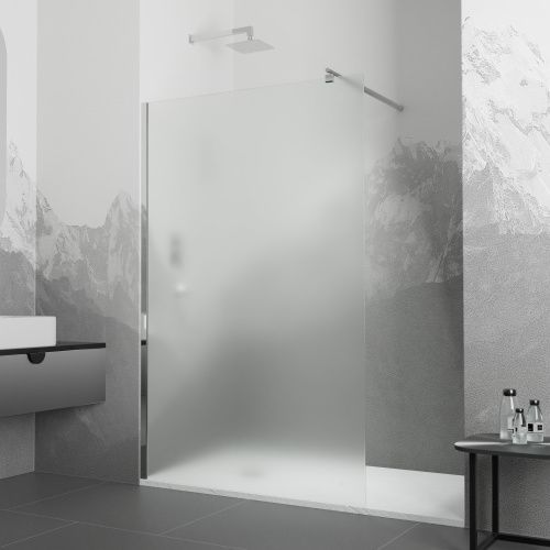 Душевая перегородка RGW Walk In 411002112-41 120х195 стекло текстурное профиль хром