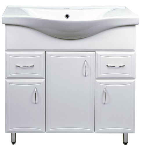 Тумба с раковиной Loranto Коралл CS00070754 80х50 напольная цвет белый