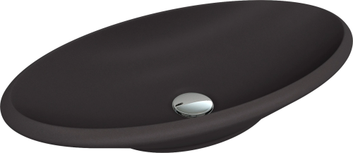 Раковина из искусственного камня Florentina Диана М 10.122.00700.302 70х40 накладная цвет черный без отверстий под смеситель