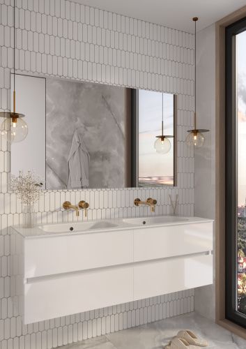 Тумба под раковину Armadi Art Vallessi 837-140-W 140х50 подвесная цвет белый