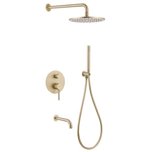 Душевая система Abber AF8117G встраиваемая в стену цвет золото