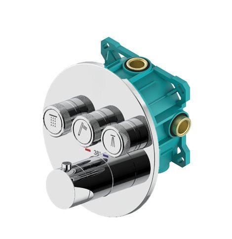 Смеситель для душа Plumberia Selection Psbox KITPSB1903CR встраиваемый в стену хром